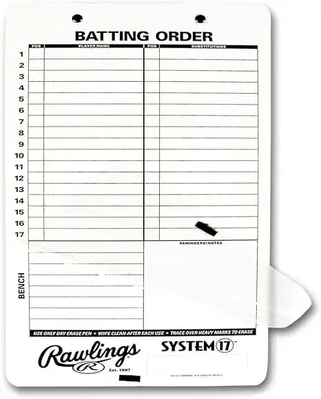 Rawlings Baseball Coach’s Clipboard - 1 Ea