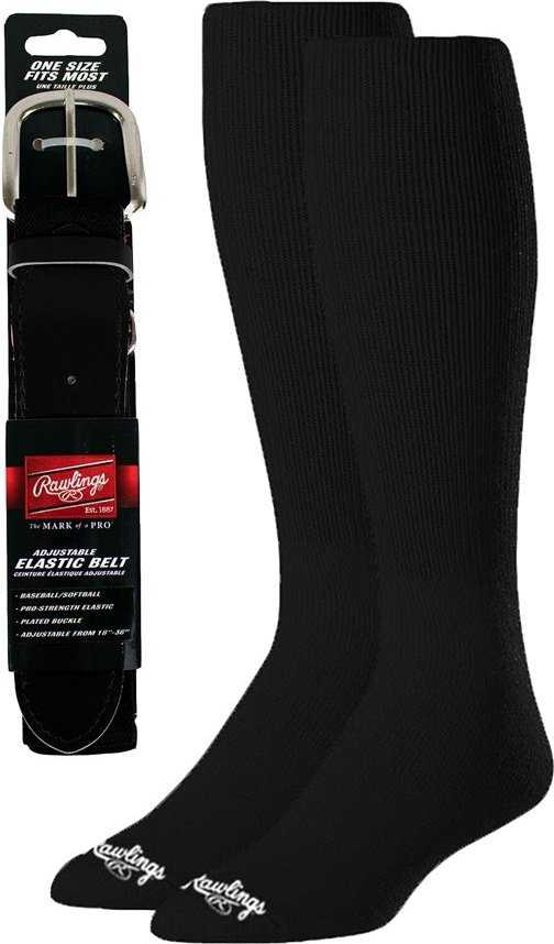 Rawlings Belt Knee High Sock Combo - Black