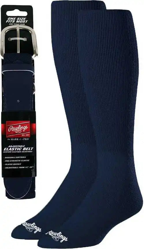 Rawlings Belt Knee High Sock Combo - Navy