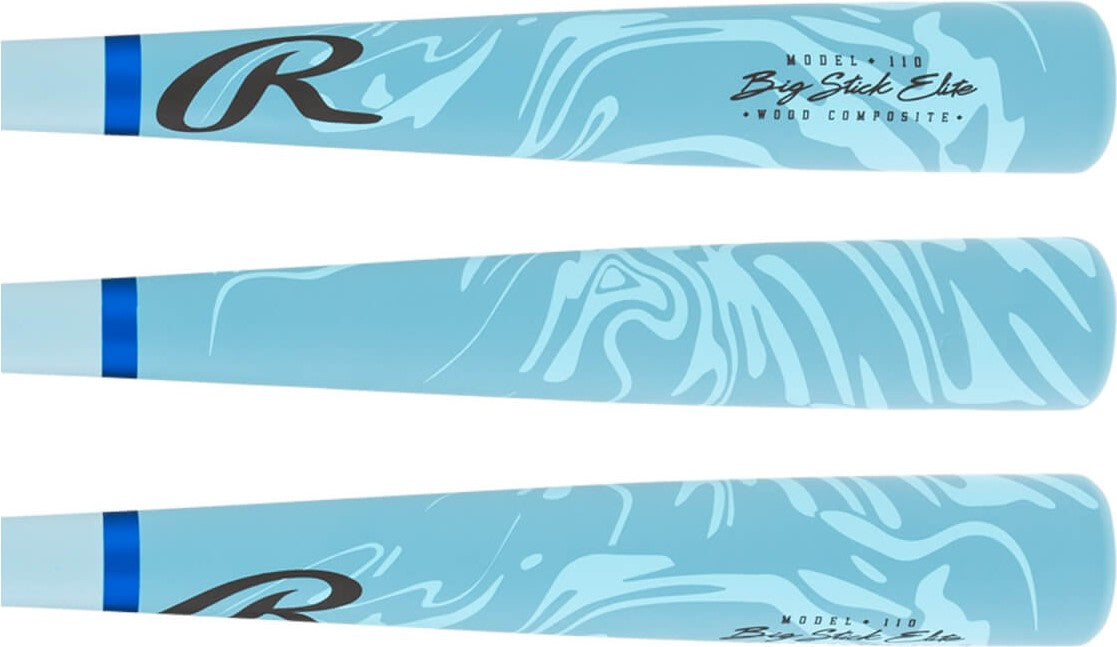 Rawlings Big Stick Elite (-3) Wood Composite Baseball Bat Rbsc243 - Light Blue - HIT a Double - 1