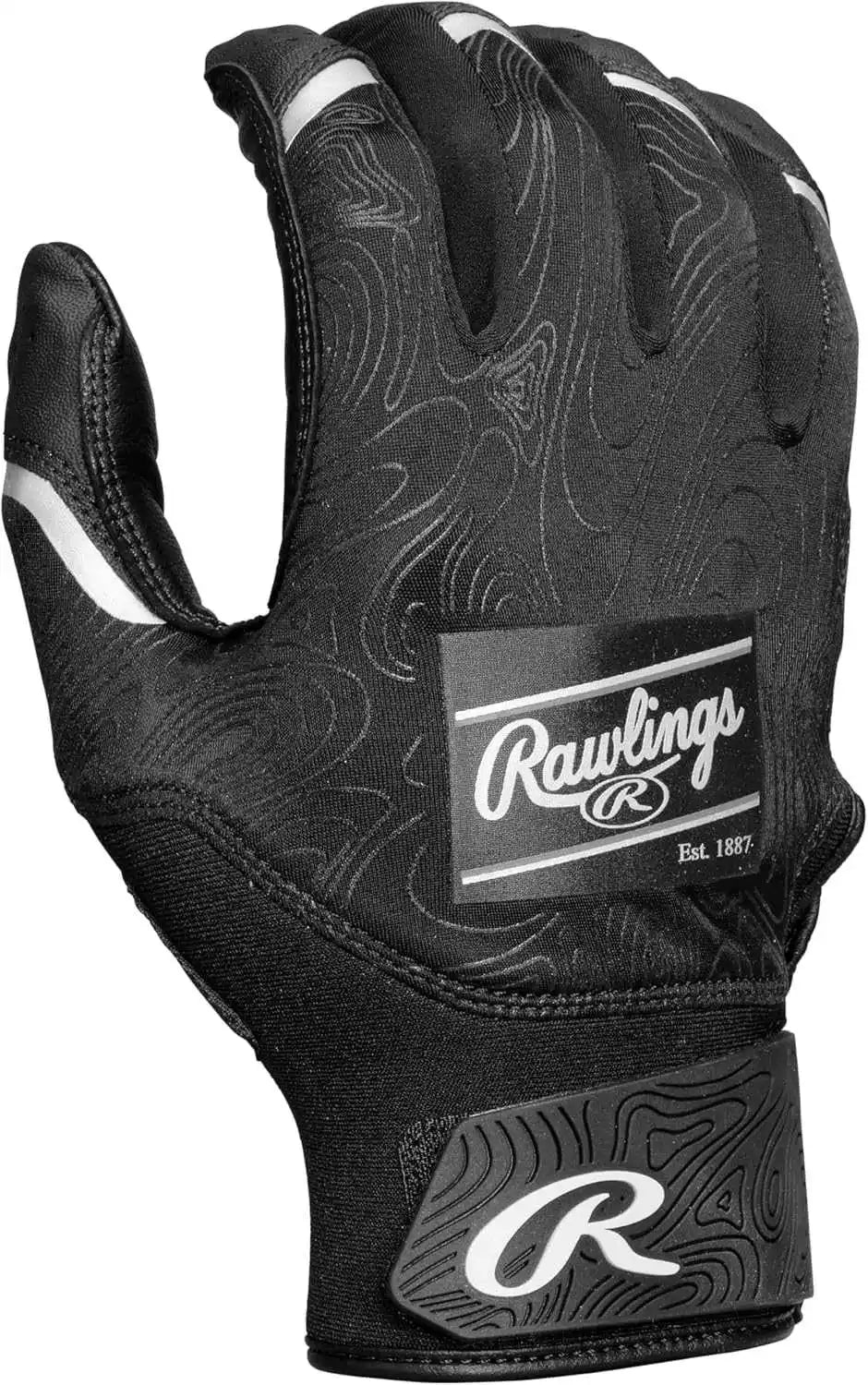 Rawlings Clout Youth Baseball Batting Gloves - Black
