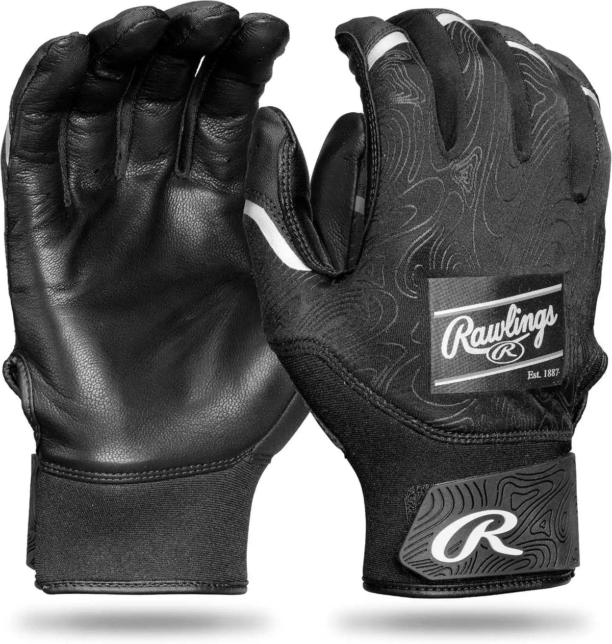 Rawlings Clout Youth Baseball Batting Gloves - Black