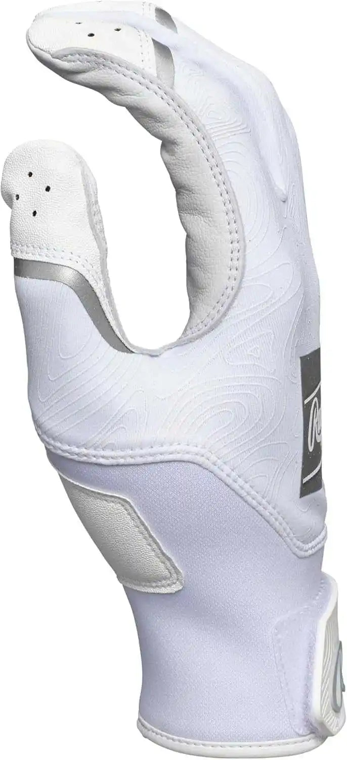 Rawlings Clout Youth Baseball Batting Gloves White