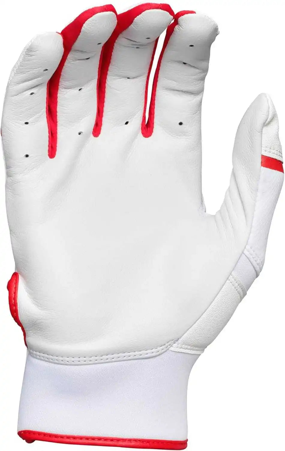 Rawlings Clout Youth Baseball Batting Gloves - White Scarlet