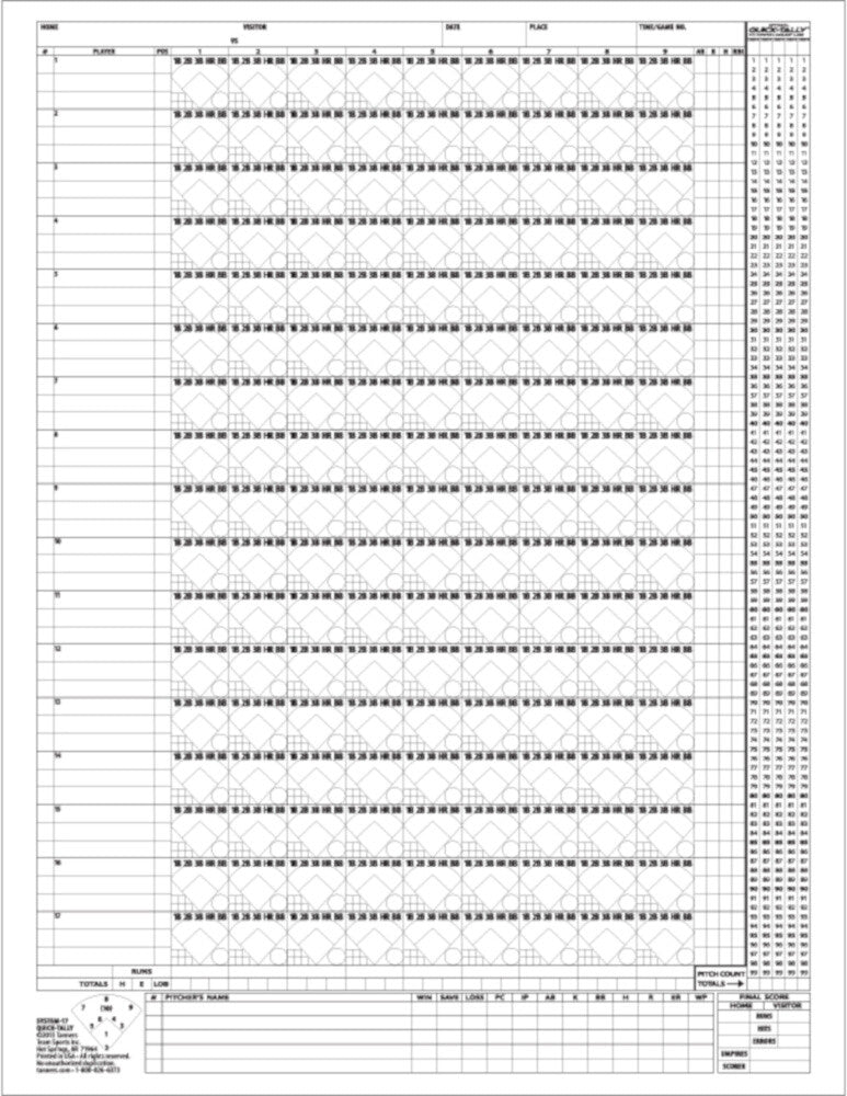 Rawlings System-17 Baseball Scorebook