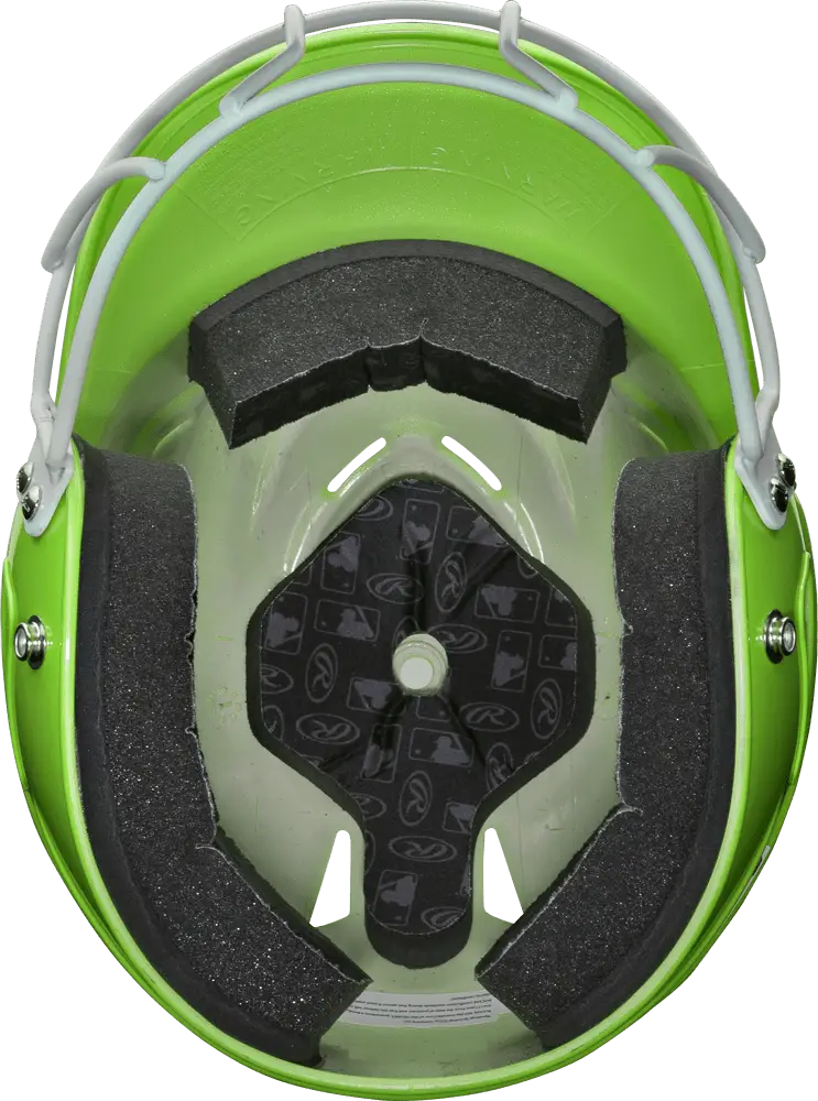 Rawlings Coolflo Highlighter Matte Batting Helmet with Mask Rcfhlfg - Neon Green - 6 1/2’’ - 7