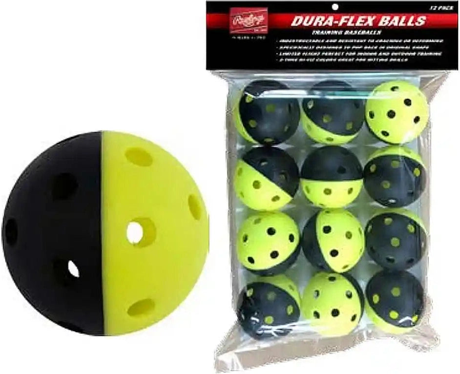 Rawlings Dura-flex Training Balls (12 Pk) - Black Yellow