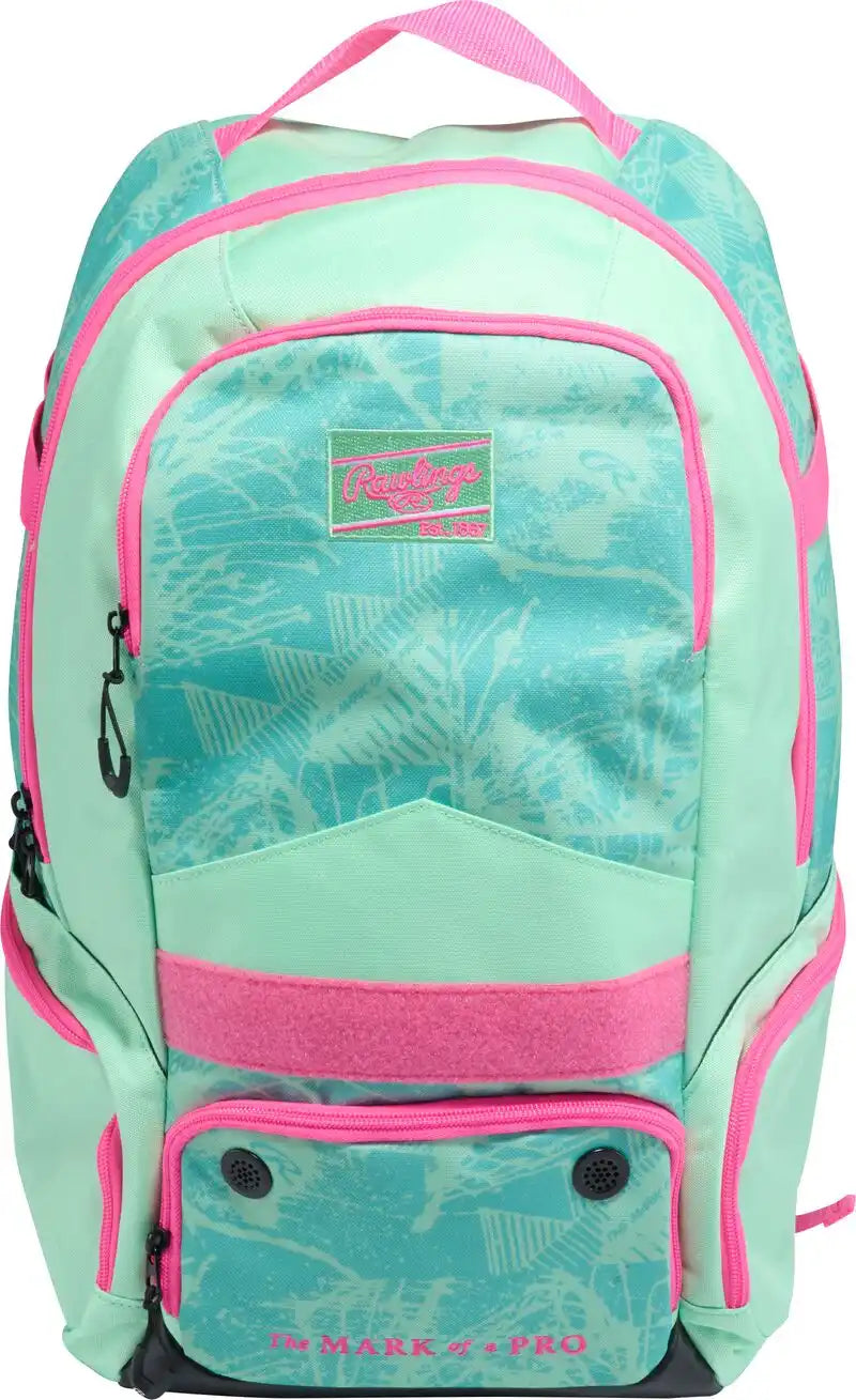 Rawlings Gamer Series Backpack - Mint Pink