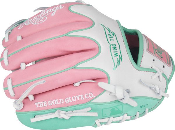 Rawlings Heart of the Hide 11.50&quot; Baseball Glove PROR204W-2PW - Pink White Mint