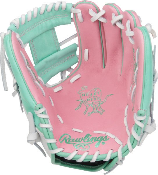 Rawlings Heart of the Hide 11.50’’ Baseball Glove Pror204w-2pw - Pink White Mint - Light / Right Throw