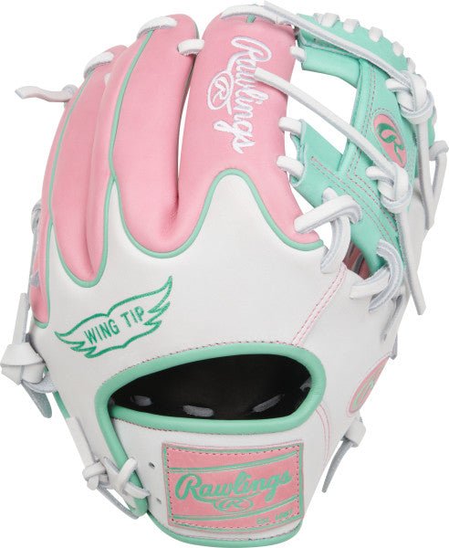 Rawlings Heart of the Hide 11.50’’ Baseball Glove Pror204w-2pw - Pink White Mint - Light / Right Throw