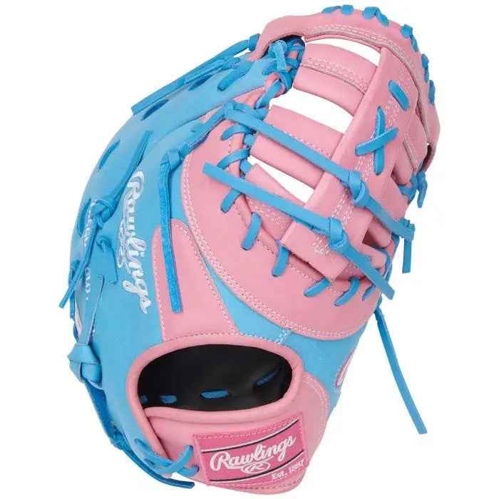 Rawlings Heart of the Hide 12.25’’ Baseball Utility Glove Prordctu-10pcb - Pink Columbia Blue - Right Throw