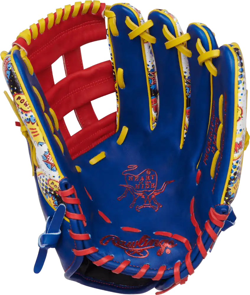 Rawlings Heart of the Hide 12.75’’ Limited Edition Color Sync Outfield Glove Pror3039 6rss Royal Scarlet Cosmic / Right