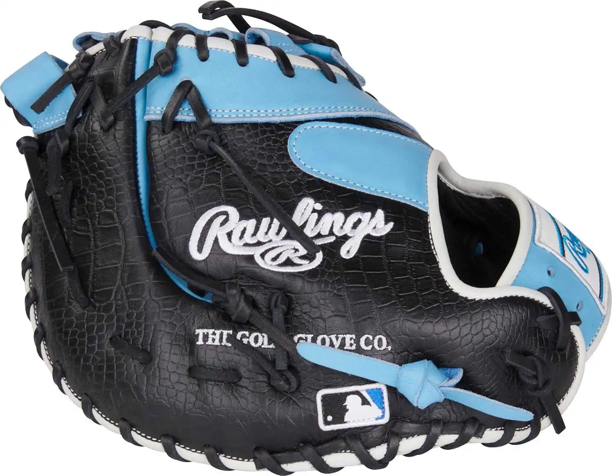 Rawlings Heart of the Hide Bruiser 13.00’’ 1st Base Mitt Prordct-10cb - Columbia Blue Black White - Right Throw