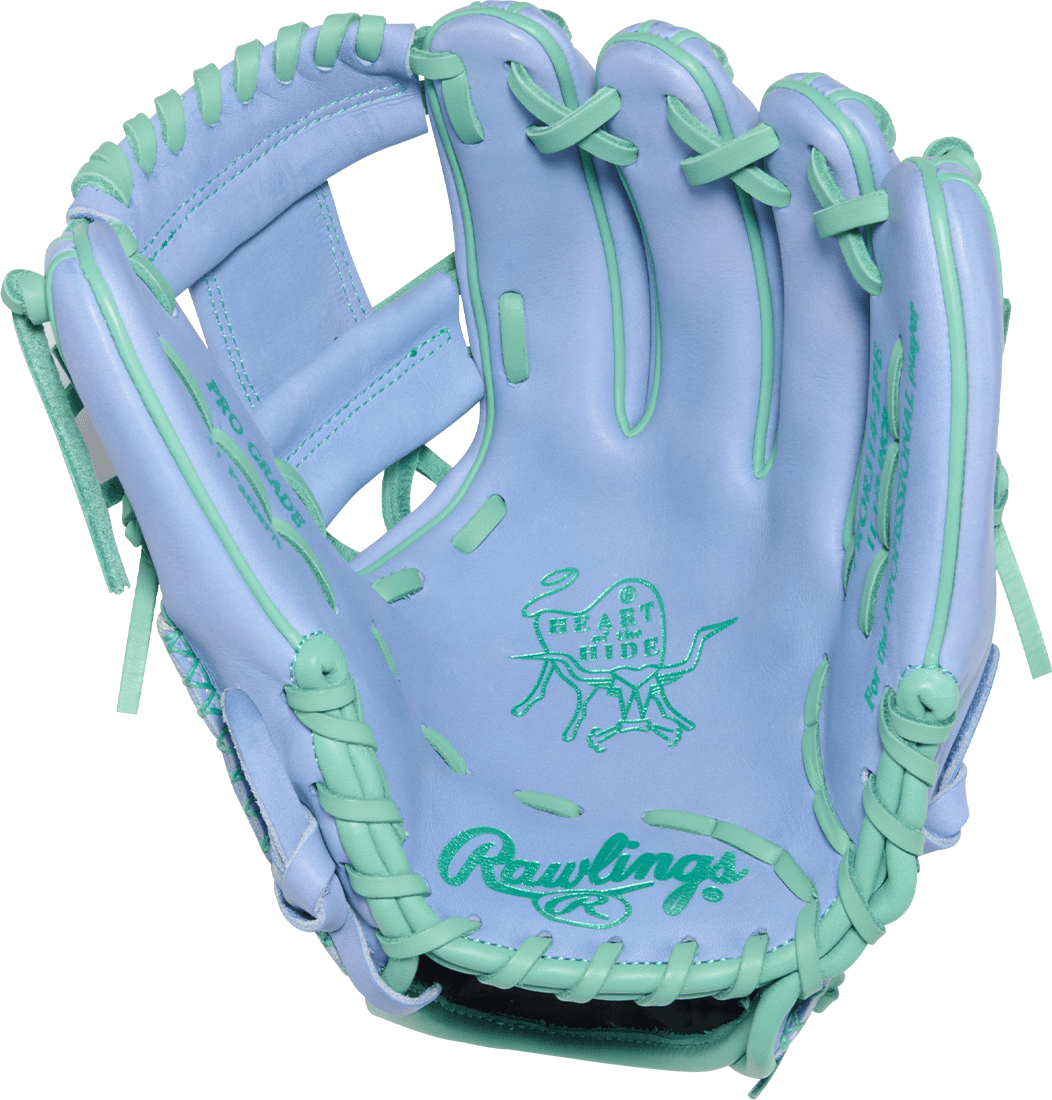 Rawlings Heart of the Hide Color Sync 10 Le 11.50’’ Infield Baseball Glove Pror314-2pe - Mint Periwinkle - Right Throw