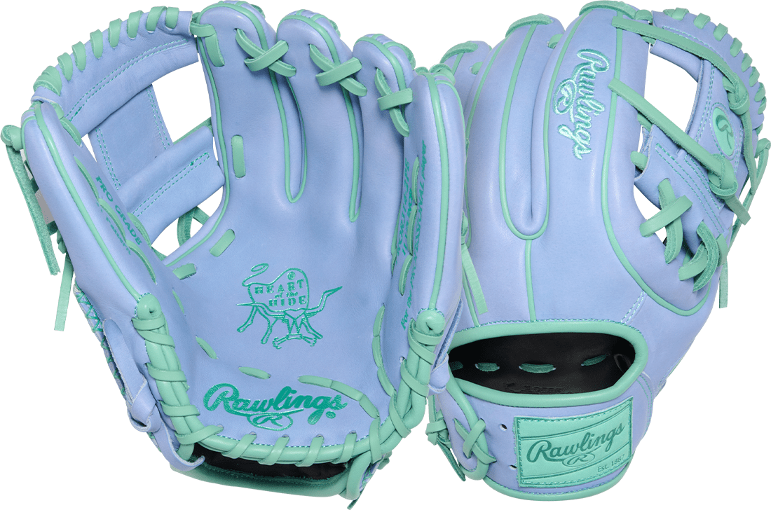 Rawlings Heart of the Hide Color Sync 10 Le 11.50’’ Infield Baseball Glove Pror314-2pe - Mint Periwinkle - Right Throw