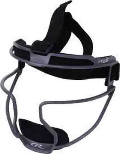 Rawlings Hi-viz Softball Fielders Mask - Graphite - Dark Gray / Adult