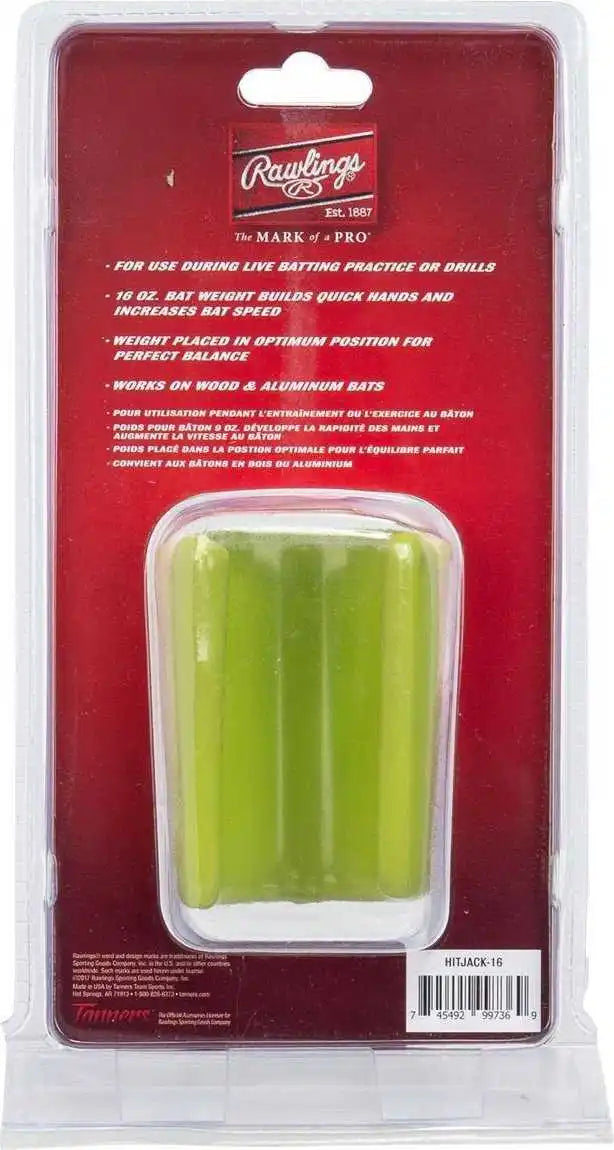 Rawlings Hitting Jack-it Bat Weight 16 Oz - Lime - Yellow