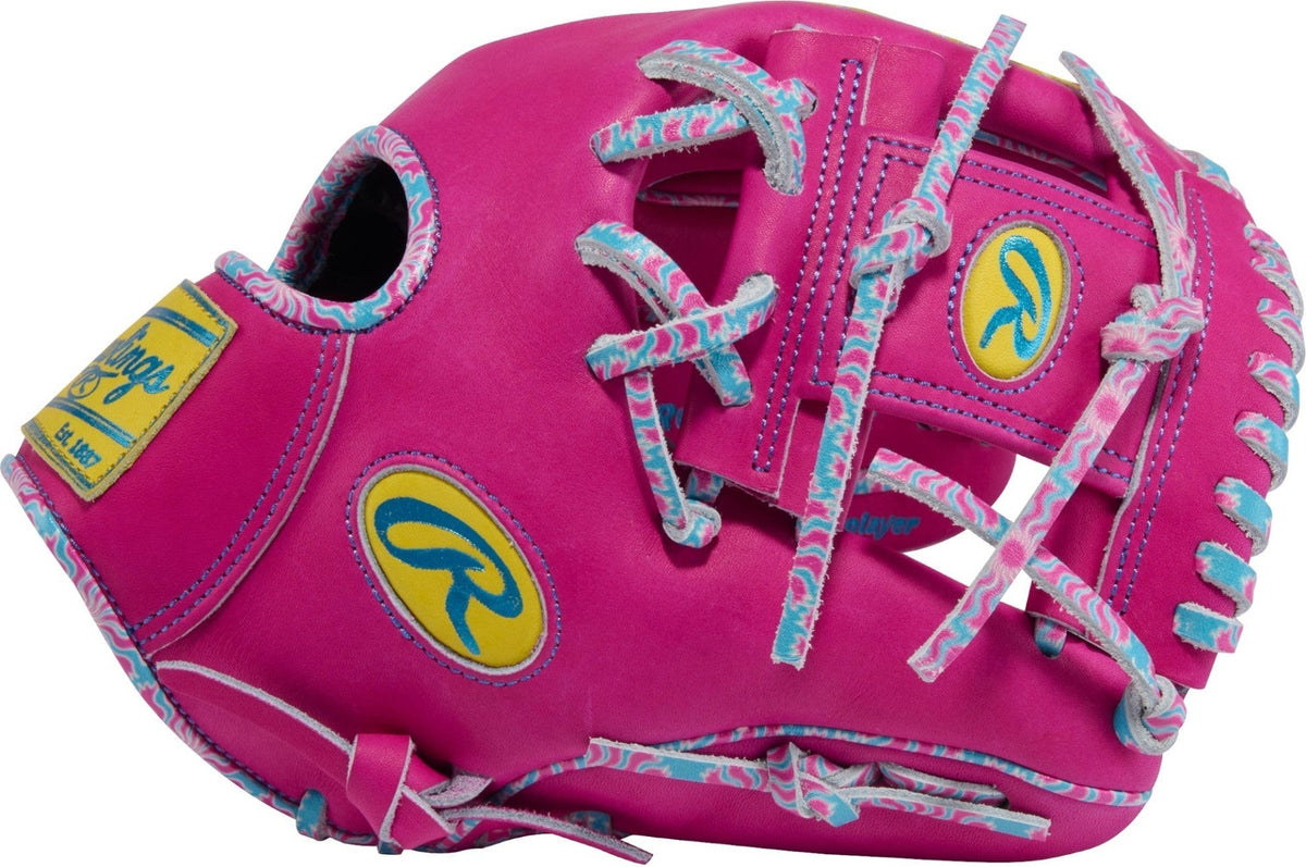Rawlings Icon Fest Heart of the Hide 11.50’’ Infield Glove Pror204-2be - Berry - Pink Yellow / Right Throw