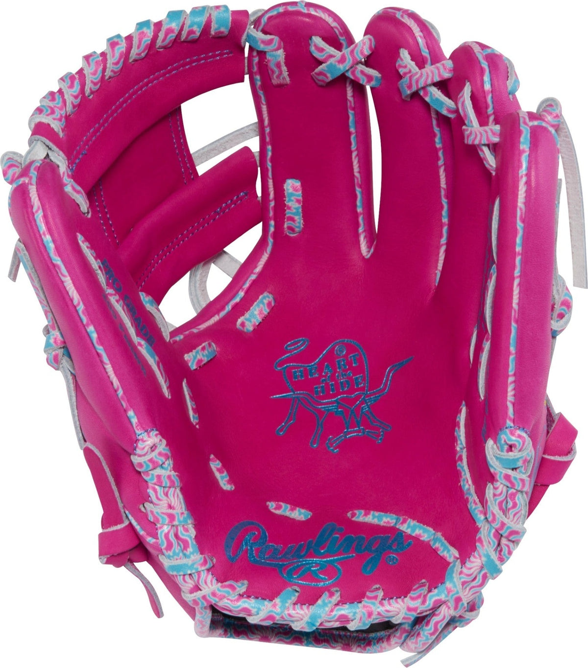 Rawlings Icon Fest Heart of the Hide 11.50’’ Infield Glove Pror204-2be - Berry - Pink Yellow / Right Throw