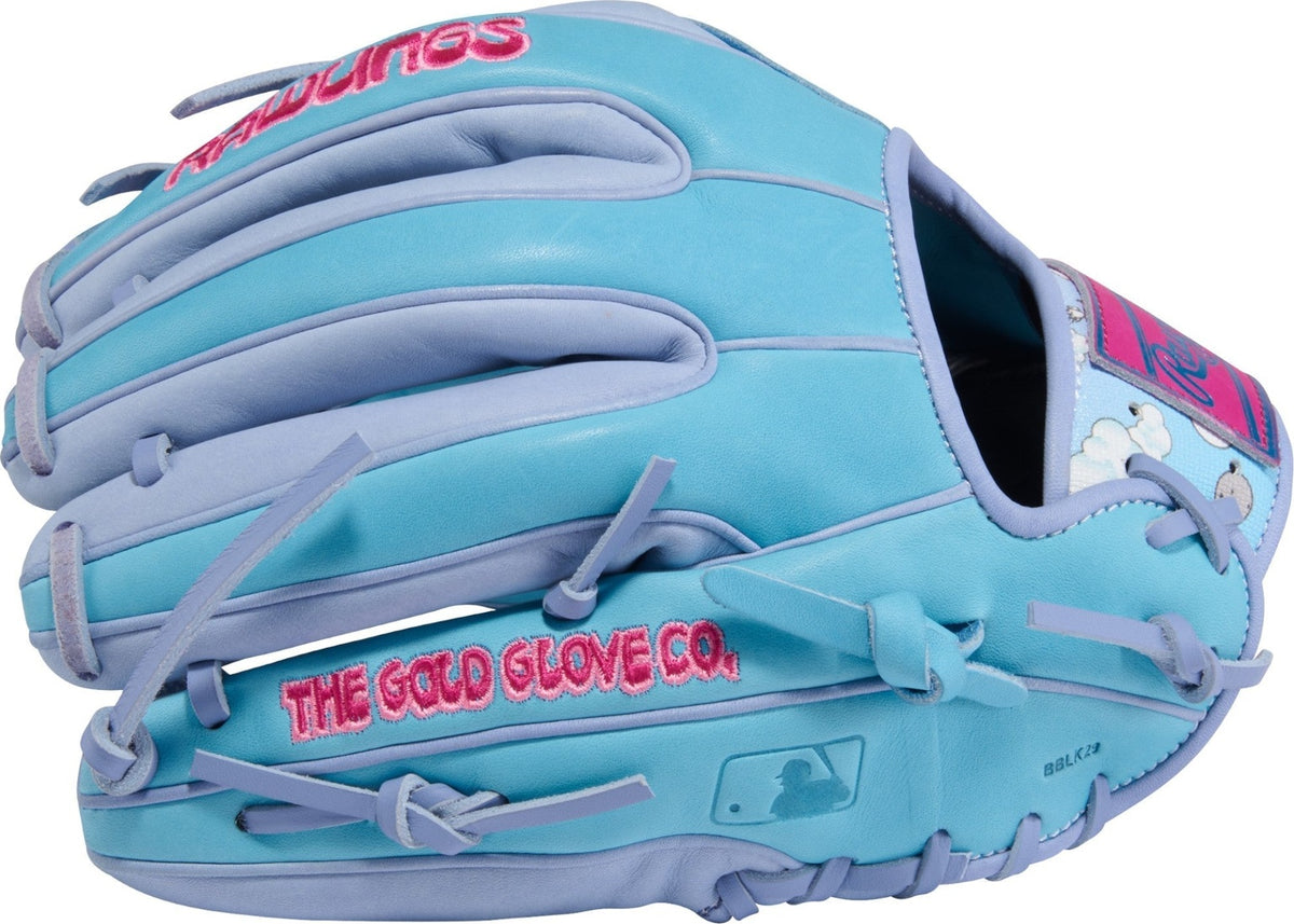 Rawlings Icon Fest Heart of the Hide 11.50’’ Infield Glove Pror934-2cbpe - Columbia Blue Pink Purple - Right Throw