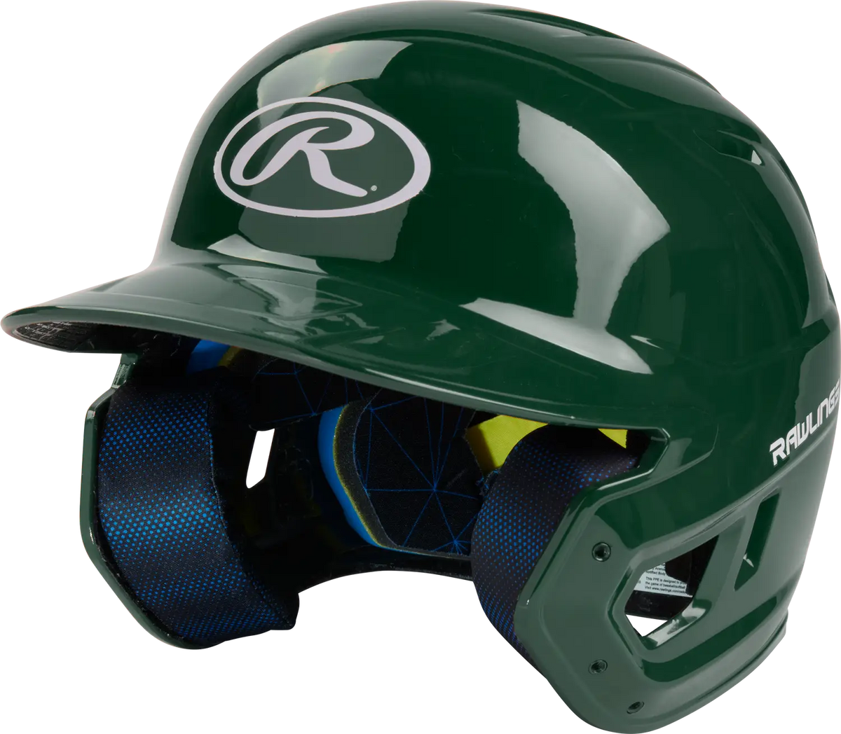 Rawlings Mach Gloss Color Batting Helmet - Dark Green