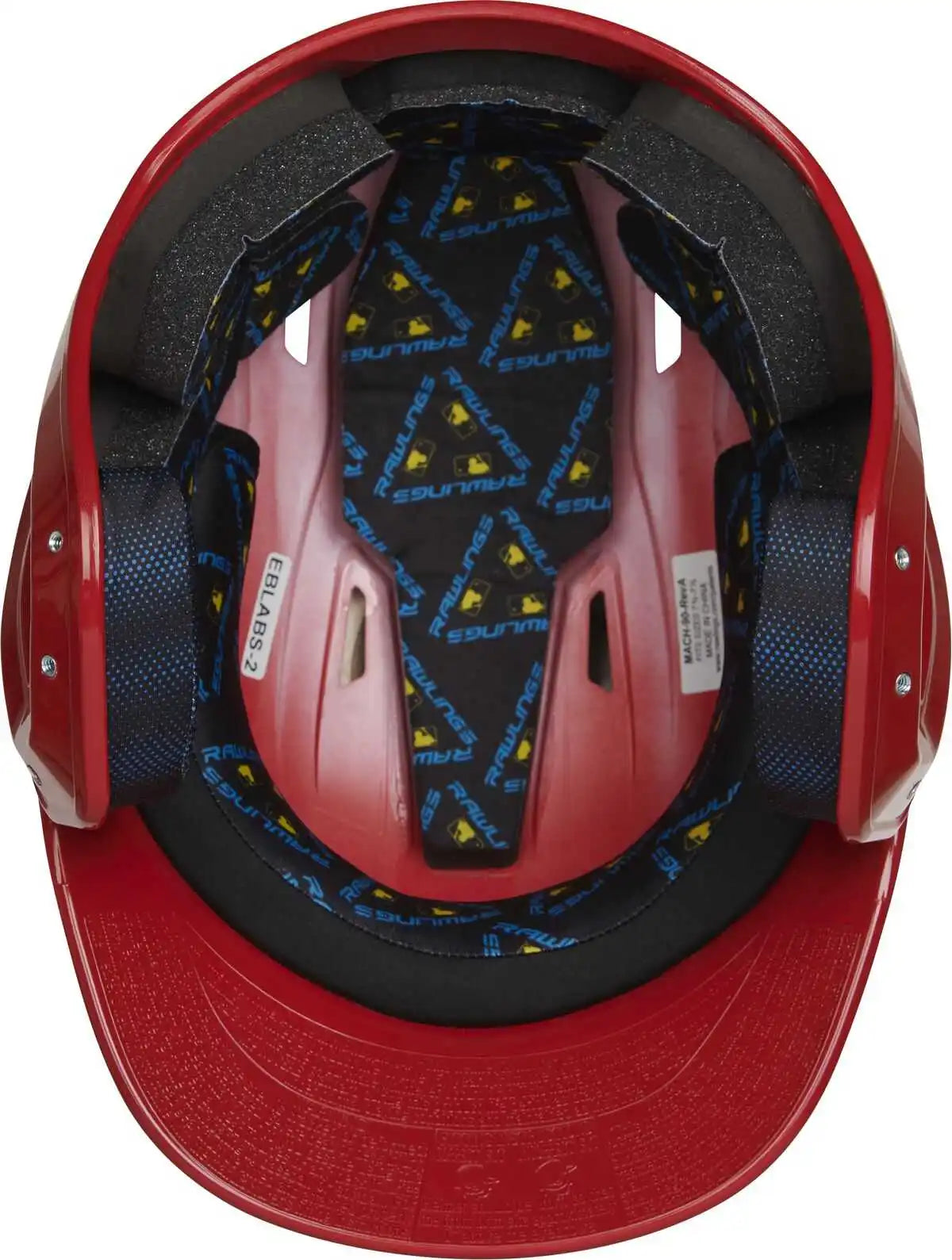 Rawlings Mach Gloss Color Batting Helmet - Scarlet Red