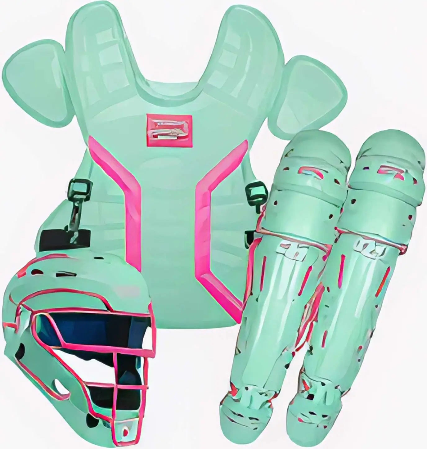 Rawlings Mach Pro Intermediate Baseball Catcher’s Set - Mint Pink
