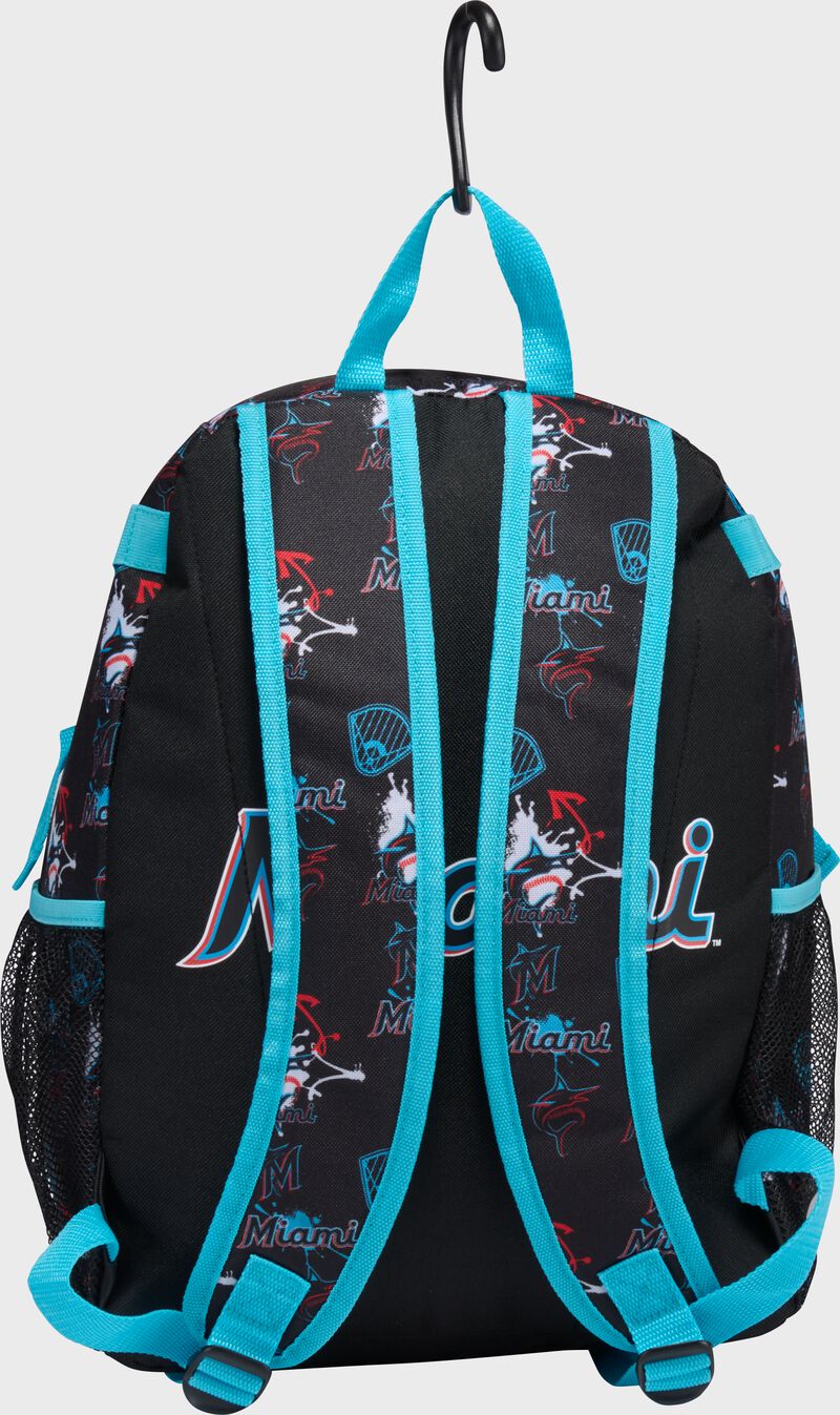Rawlings Miami Marlins Mlb T-ball Backpack - Black Aqua