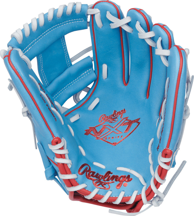 Rawlings Nxt 11.75’’ Infield Glove Nxt205u-2cb - Columbia Blue Scarlet - Red / Right Throw
