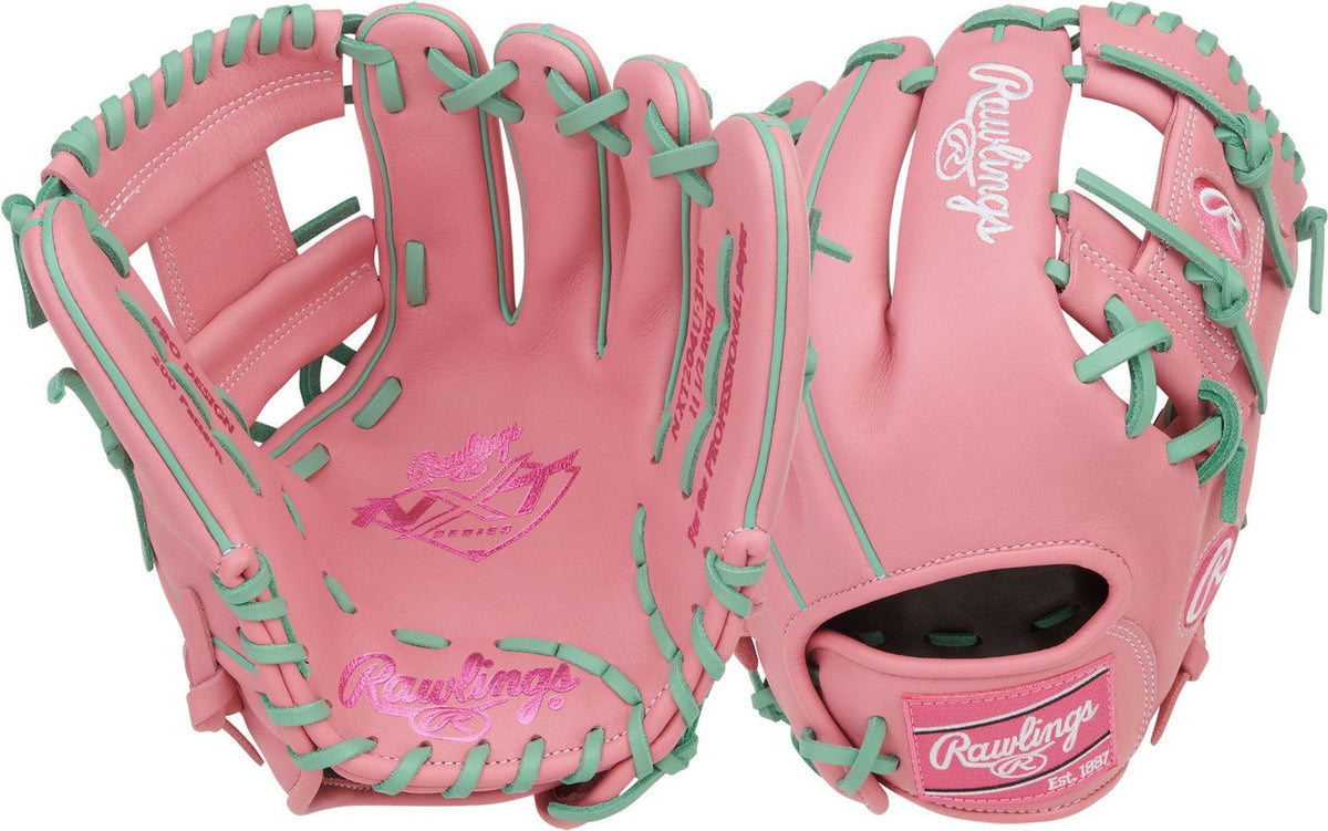 Rawlings Nxt Series Contour Fit 11.50’’ Infield Glove Nxt204u-2pm - Pink Mint - Green Light / Right Throw