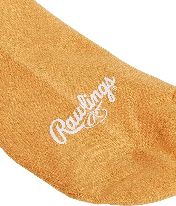 Rawlings Over the Calf Baseball Socks (2 Pair) Light Orange