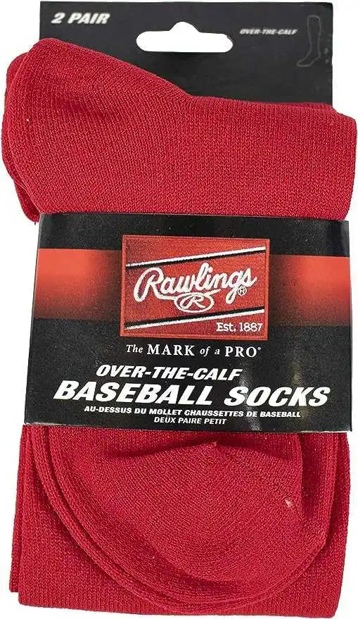 Rawlings Over-the-calf Baseball Socks (2 Pair) - Scarlet