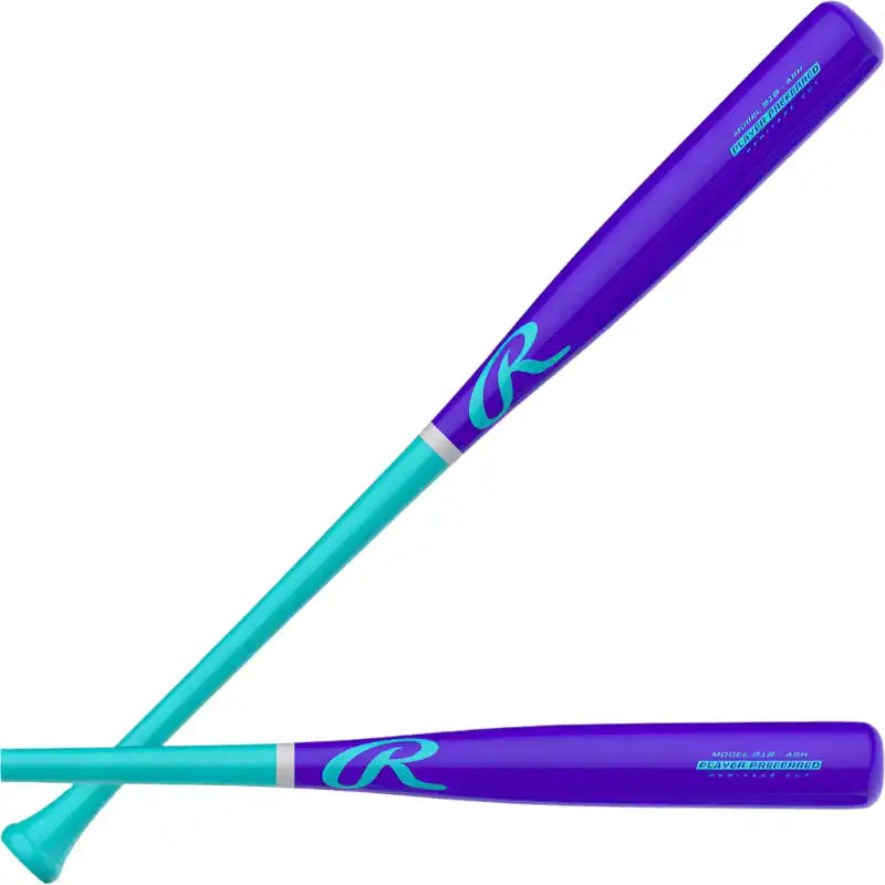 Rawlings Player Preferred 318 Ash Wood Bat - Green Purple