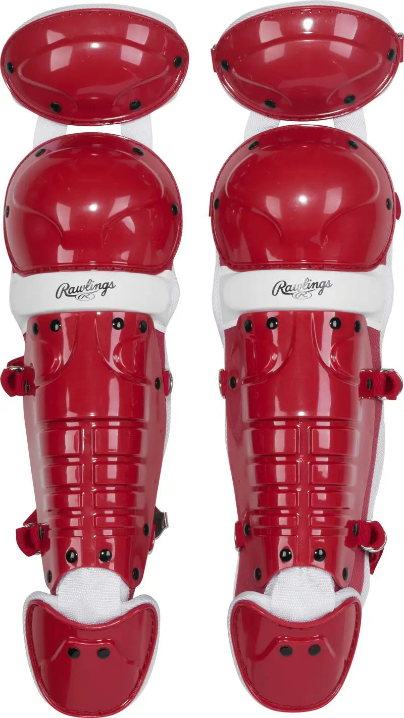 Rawlings Players 3 Series Youth Baseball Catchers Gear Set - Scarlet White