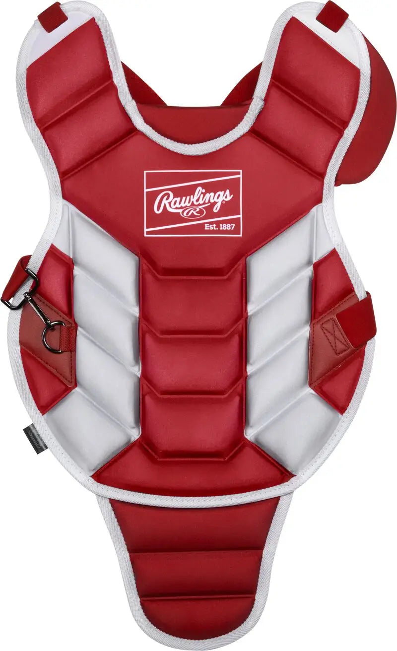 Rawlings Players 3 Series Youth Baseball Catchers Gear Set - Scarlet White