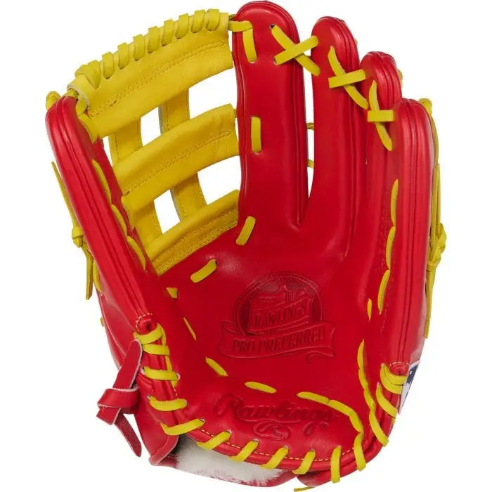 Rawlings Pro Preferred 12.75’’ Baseball Outfield Glove Pros3039-6s - Red Camel - Cork / Right Throw