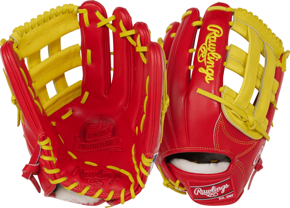 Rawlings Pro Preferred 12.75’’ Baseball Outfield Glove Pros3039-6s - Red Camel - Cork / Right Throw
