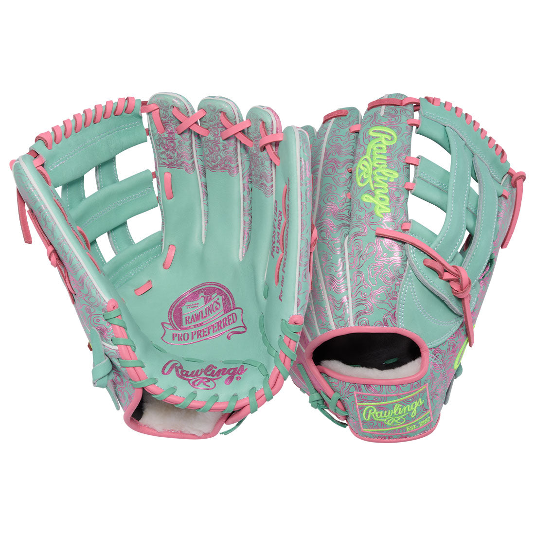 Rawlings Pro Preferred Ftj23 Fernando Tatis 12.75’’ Outfield Glove Prosftj23 - Mint Pink - Right Throw