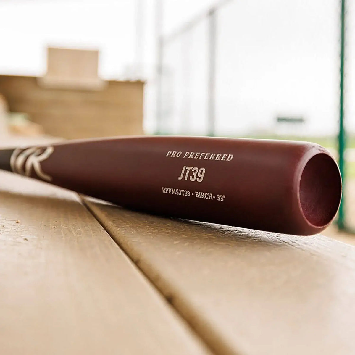 Rawlings Pro Preferred Jt39 Torpedo Barrel Birch Wood Bat - Back Brown