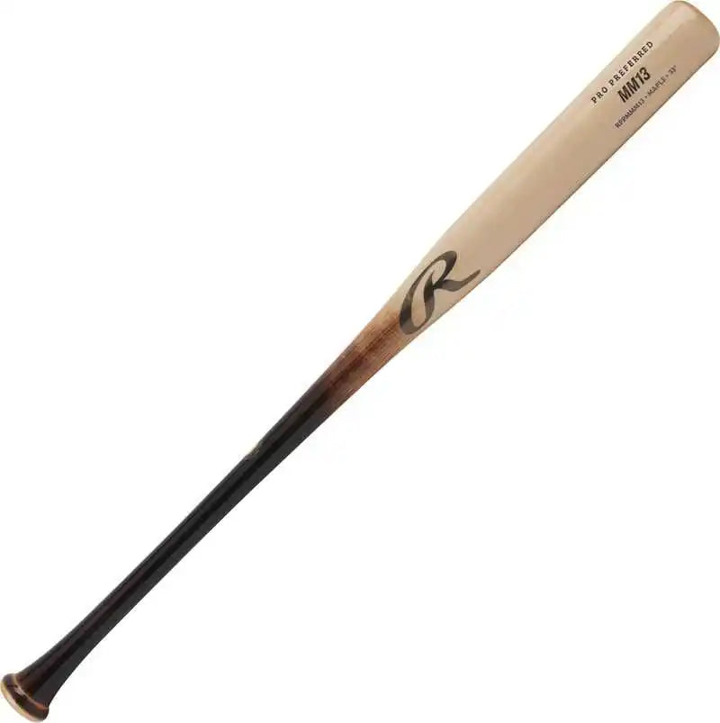 Rawlings Pro Preferred Maple Bat Mm13 Pattern - Black Natural