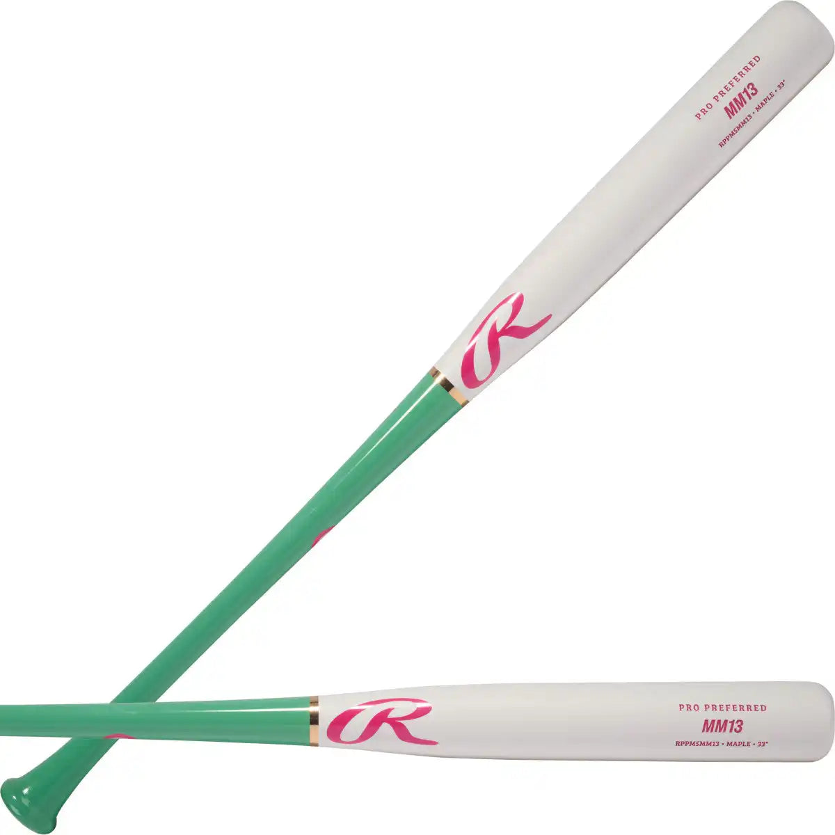 Rawlings Pro Preferred Mm13 Maple Bat Rppm5mm13 - Green White Scarlet