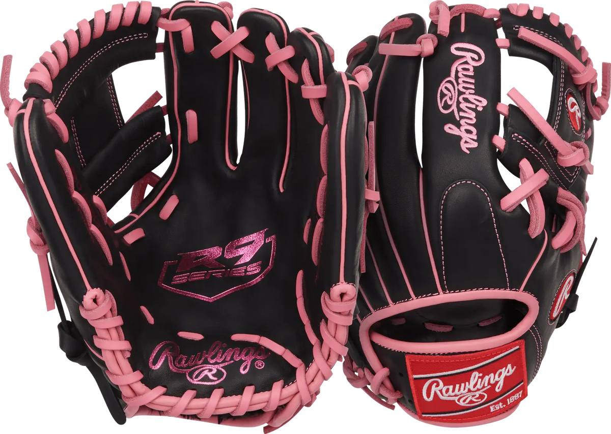 Rawlings R9 11.50’’ Baseball Infield Glove R9204-2bp - Black - Right Throw