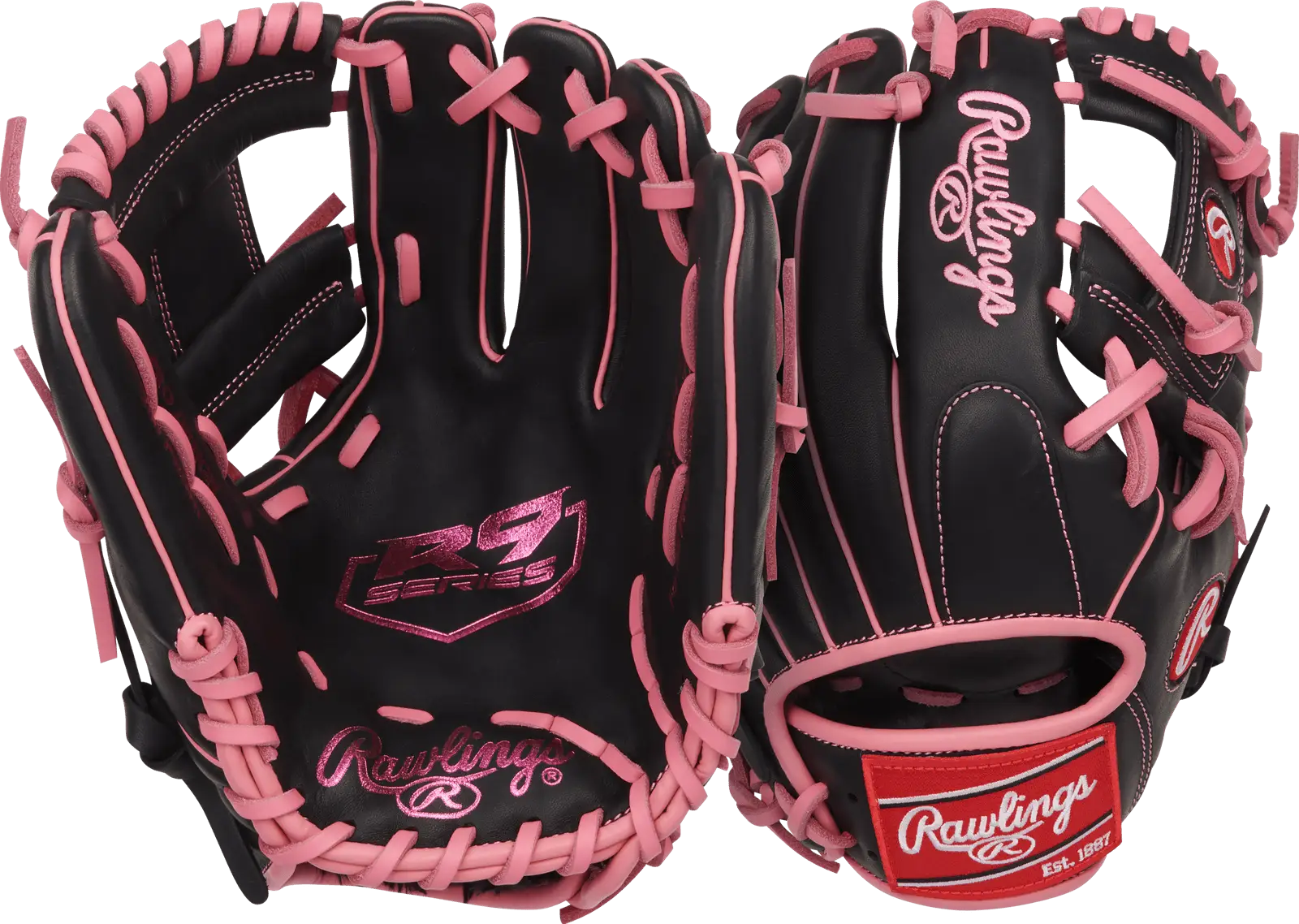 Rawlings R9 11.50’’ Baseball Infield Glove R9204-2bp - Black - Right Throw