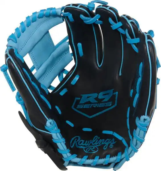 Rawlings R9 11.50’’ Infield Glove R9314-2bcb - Black Columbia Blue - Right Throw