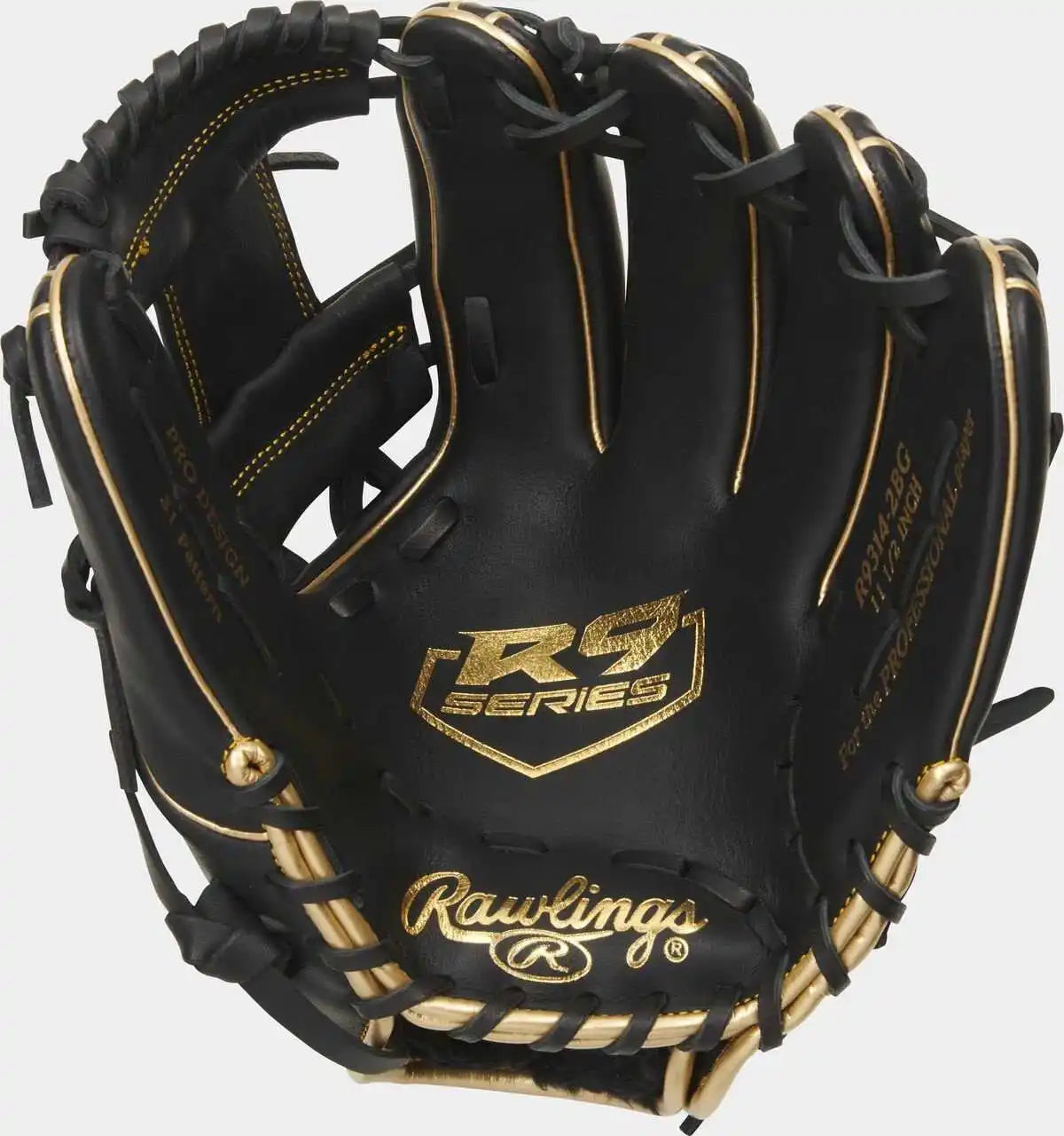 Rawlings R9 Series 11.50’’ 31-pattern Infield Glove R9314-2bg - Black Gold - Right Throw