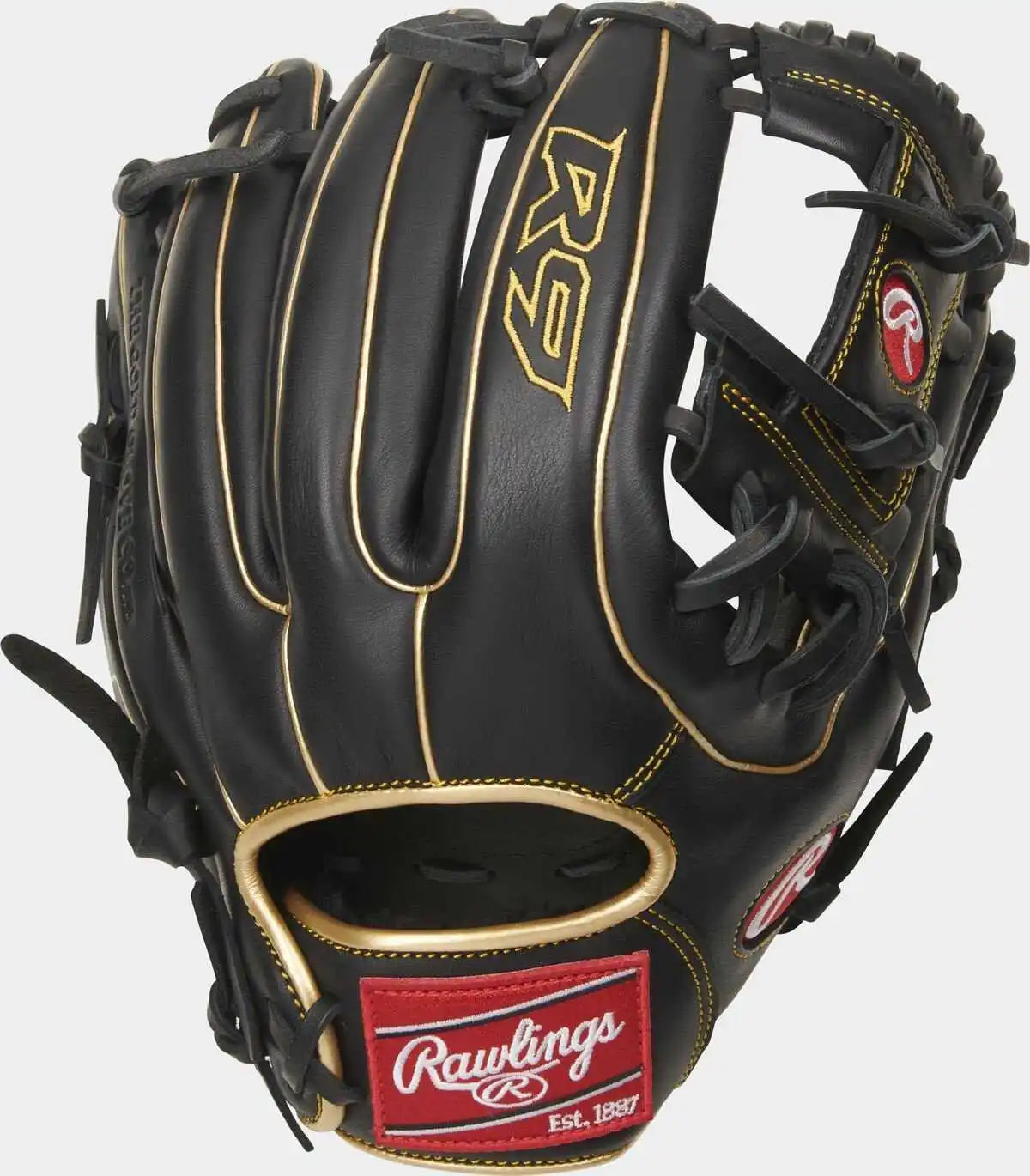 Rawlings R9 Series 11.50’’ 31-pattern Infield Glove R9314-2bg - Black Gold - Right Throw