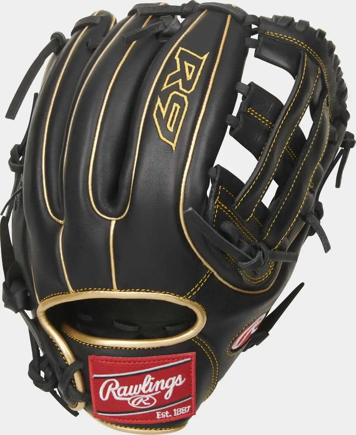 Rawlings R9 Series 11.75’’ Infield Glove R9315-6bg - Black Gold - Right Throw