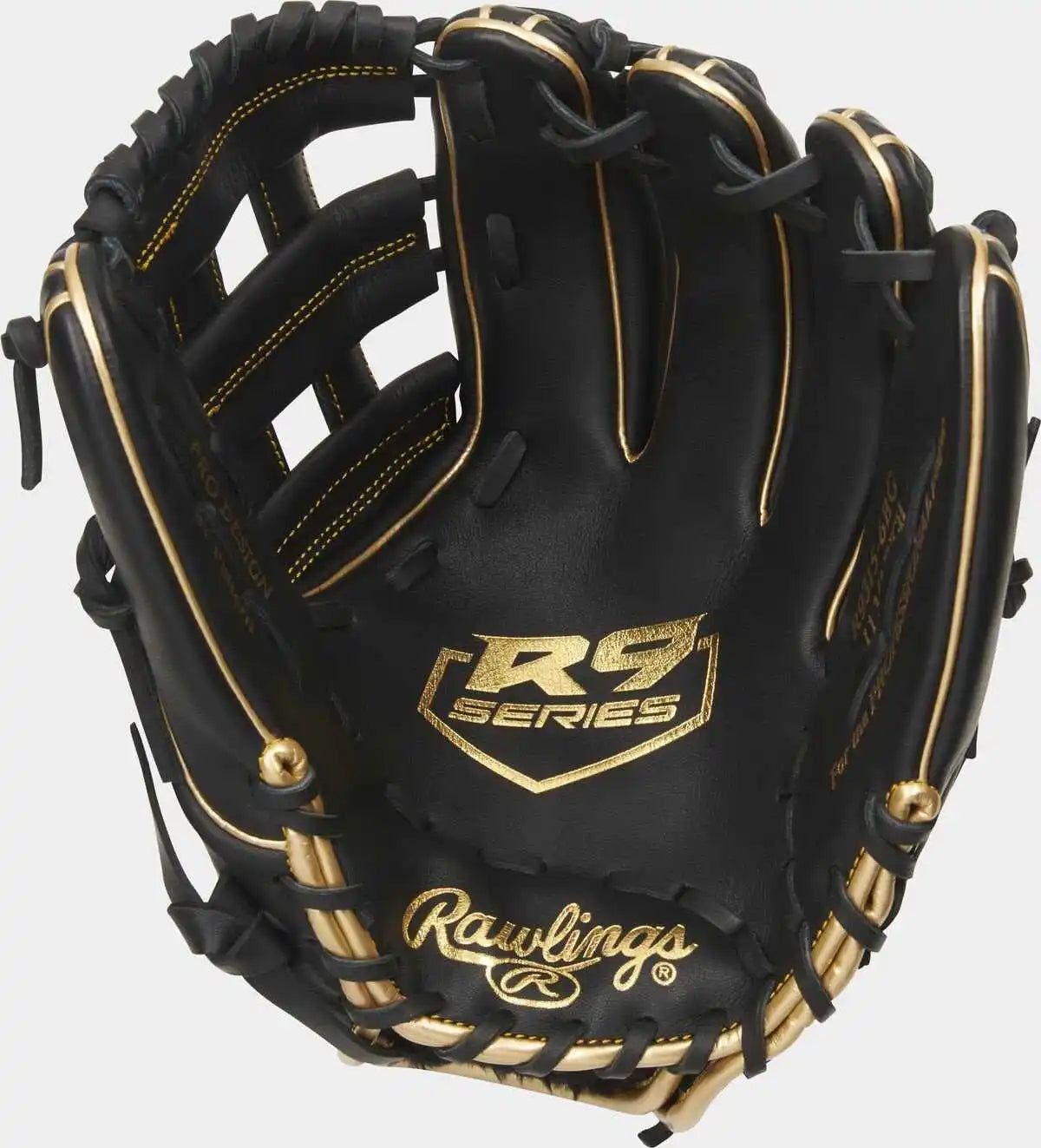 Rawlings R9 Series 11.75’’ Infield Glove R9315-6bg - Black Gold - Right Throw