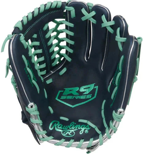 Rawlings R9 Series 11.75’’ Infield Pitcher’s Glove R9205-4n - Black Mint - Green Light / Right Throw